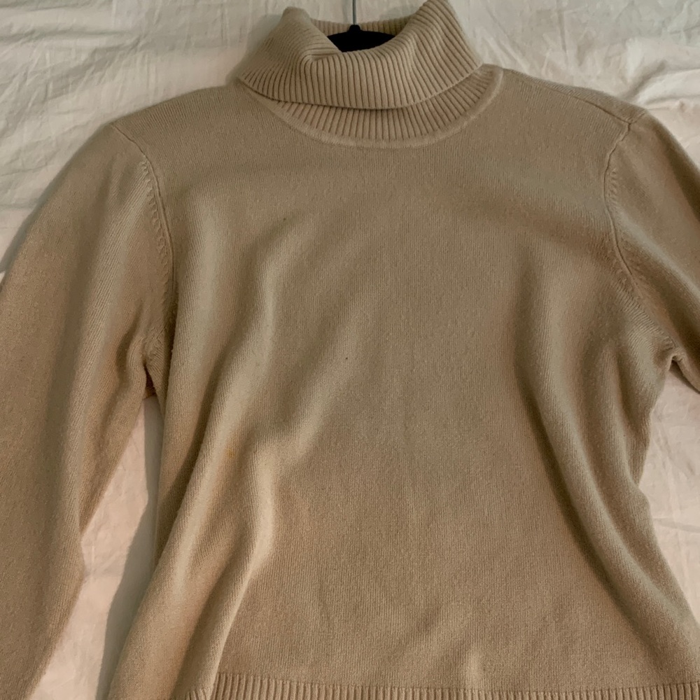 Beige turtleneck sweater
